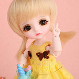 MEESock Exquisiteness Girl BJD Doll 1/8 SD Dolls 6.3 Inch Ball Jointed Doll Cosplay Fashion Dolls DIY Toys with Full Set Clothes Shoes Wig Makeup Best GIF