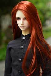 Kuafu 8-9 inch (20-22cm) 1/3 BJD/SD Doll Wig Uncle's bjd Long Wavy Hair Carrot Red