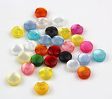 RayLineDo One Pack of 30 Mixed Soft Pearly Color Thick Round Resin Buttons for Crafting Sewing