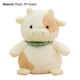 BARMI Cartoon Collectible Dolls|Plush Toys Adorable Ox 2021 Novelty Decorative Animal Doll Stuffed Animal Figurine Doll Sofa Bed Table Decor Perfect for Child Toddlers Birthday Gift Green