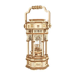 Rowood Music Box Wooden Puzzles for Adults, 3D Crafts Kits LED Gifts for Adullts Teens on Birthday/Children's Day/Valentine's Day - Victorian Lantern