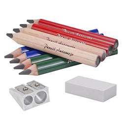 Short Triangular Fat Pencils, 3.5 Inch Fat Pencils Mini Wood Pencils for Preschoolers Toddlers Kindergarten, Kids Handwriting and Drawing(8 pieces of four-color mixed package, 5MM Fat-Core)