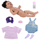 Silicone Vinyl Reborn Baby Dolls Black Girl SEAAN Realistic Newborn Baby Dolls That Look Real 22 Inch for Age 3+