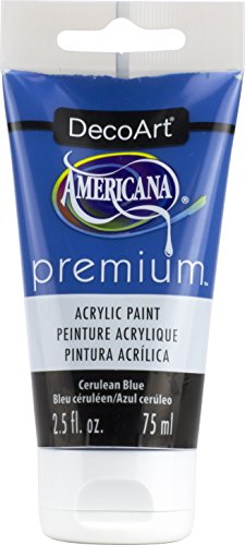 DecoArt Deco Art Cerulean Blue Americana Premium Acrylic Paint Tube 2.5oz