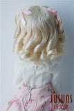 JD262 7-8inch 18-20CM Synthetic Mohair MSD Doll Wigs Blond Hermione BJD Wigs (Blond)