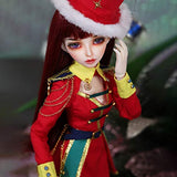 ZDD Exquisite Girl BJD Doll Full Set 1/4 15.55In 39.5cm Ball Jointed SD Dolls Toy Gift + Makeup + Wigs + Clothes + Stocking + Shoes, 100% Handmade