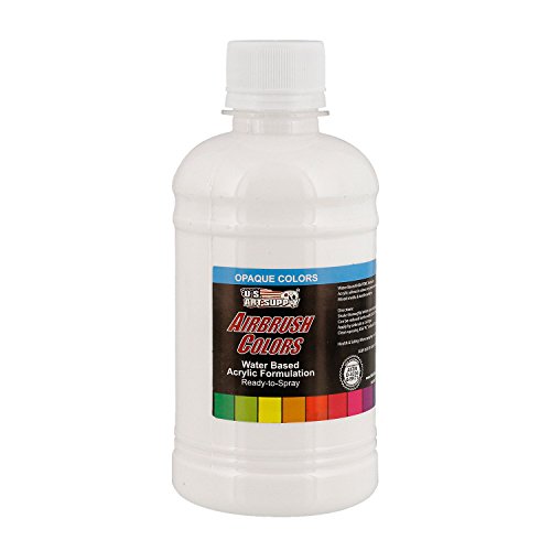 US Art Supply White Opaque Acrylic Airbrush Paint 8 oz.