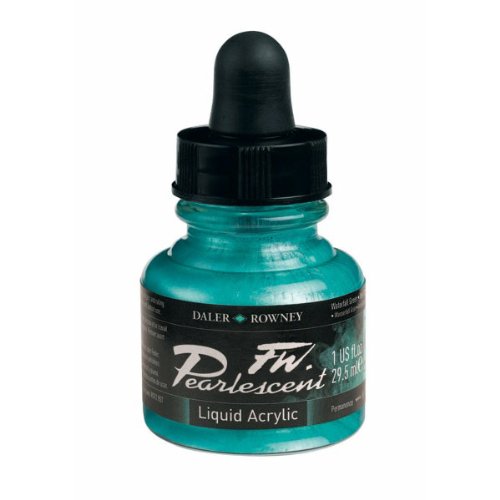 Daler-Rowney FW Pearlescent Acrylic Ink, 1 oz, Waterfall Green (603201124)