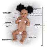 【2021 Updated Version】 Reborn Baby Doll, 22.8 Inches Handmade Doll Lifelike Realistic Silicone Vinyl African American Doll Weighted Newborn Dolls Gift Set Best for Age 3+