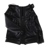 Zipper PU Leather Top Coat for 1/3 1/4 BJD SD Dollfie Clothes Dress Up Doll Accessories
