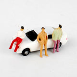 NWFashion 100PCS 1:75 Scale Hand Color Painted Model Train People Figure (1:75 25mm)