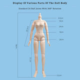 Fashion BJD Dolls 24 Inch 26 Joints Movable Anime Girl Doll Model DIY Toys with Clothes Shoes Wig Socks Makeup Best for Girls,D