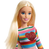 Barbie It Takes Two Barbie “Malibu” Roberts Doll (Blonde) Wearing Rainbow Shirt, Denim Skirt & Shoes, Gift for 3 to 7 Year Olds