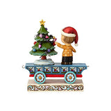 Enesco Peanuts by Jim Shore Linus Train Car Figurine, 4.72", Multicolor