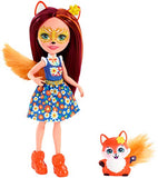 Enchantimals Felicity Fox Doll & Flick Figure, 6-inch small doll, with long brown hair, animal ears and furry tail, removable skirt and shoes, Gift for 3 to 8 Year Olds [Amazon Exclusive]