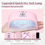 Modelones Poly Nail Extension Gel Kit – 6 Colors Nude Gray Pink Poly Nail Gel All-in-one Kit with 20W Nail Lamp Upgraded Quick Dry for Nail Art Starter French Trendy Manicure DIY at Home Beauty Gift