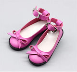 Fully 3 Pairs PU Leather 7.8cm/3" Long Doll Shoes with Ankle Strap Fits Mini 1/3 23 Inch BJD Dolls