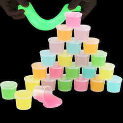 24 Pack Glow in The Dark Slime, Party Favors Slime, Crystal Galaxy Slime kit with Multi Colors - Blue, Pink, Yellow, Green, Orange and Purple Color, Birthday Gifts for Kids Girl and Boys