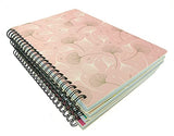 4 Pack A5 Spiral Notebook Journal,Wirebound Ruled Sketch Book Notepad Diary Memo Planner,A5 Size(8.3X5.7") & 80 Sheets (Leaf&Flower)