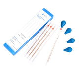 10ML Glass Graduated Droppers Pipettes Dropping Pipettes Fluid and Liquid Pipettors with Big Rubber Caps 4 Pcs