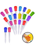 XP-Art Liquid Droppers for Kids FDA Approved Silicone and Plastic Pipettes with Bulb Tip 5 ML Eye Dropper for Candy Molds, 20 Pack