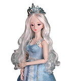 ICY Fortune Days 24 inch 1/3 Scale Queen Series Ball Jointed Doll BJD, with Exquisite Dress, 26 Movable Ball Joints, Lifelike Eyes, Best Gift for Kids 8 Age+ (White Queen - Icyer)