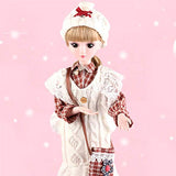 YNSW BJD Doll, Fashion Doll Xinrui Wearing A White Vest Dress Two-Piece Suit 1/3 SD Doll 60 cm 24 Inch Jointed Dolls BJD Doll Princess Doll for Girl Birthday Surprise Gift