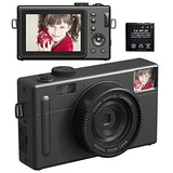 Digital Camera Vlogging Camera 24MP Full HD 1080P Digital Camera with 3 Inch IPS Screen Camera 4X Digital Zoom Vlog Camera for YouTube with 1500mAh Battery