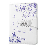 JunShop A5 PU Leather Password Lock Diary Personalized Journal with Lock Diary with Combination Lock For Girls Boys (Style 2)