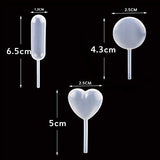 UPlama 210PCS 4ml Cupcake Pipette,Plastic Disposable Pipettes Heart Round Rectangular Plastic Squeeze Transfer Pipettes Strawberry Pipettes For Cupcake,Chocolate, Birthday Party And Holiday Decoration