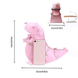 SUKUTU Upgrade Dinosaur Shape PU Leather Rivet Purses for Women, New Girls Crossbody Purses Shoulder Bag