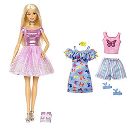 Barbie Doll & Accessory Happy Birthday Barbie and Barbie Fashion 2-Pack w/ CDU - Butterflies