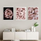 Romantic Roses Fashion Wall Art Prints Set of 6 Black and White Pink Minimalist Wall Art Canvas Painting Posters Prints Poster Set for Living Room Bedroom Home Decor (11"x14" UNFRAMED)