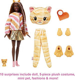 Barbie Cutie Reveal Dolls with Animal Plush Costume & 10 Surprises Including Mini Pet & Color Change, Gift for Kids 3 Years & Older