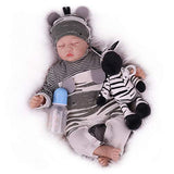 CHAREX Sleeping Reborn Baby Doll, Realistic Baby Dolls, Lifelike Weighted Reborn Baby with Soft Toy for Boys Age 3+