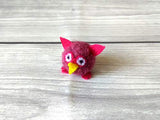 Miniature Dollhouse Toy, Felted Tiny Owl BJD Doll Pet. Diorama Animal Prop Roombox