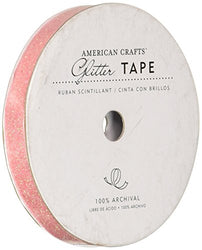 American Crafts Glitter Tape, Peony, 3/8-Inch