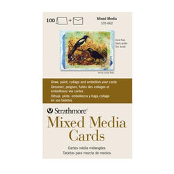 Strathmore STR-105-662 Mixed Media Full Cards (100 Pack), 5 by 6.875"