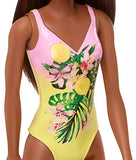Barbie Doll, Brunette, Wearing Swimsuit, for Kids 3 to 7 Years Old