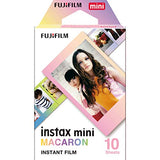 Fujifilm Instax Mini 11 Ice White Instant Camera Plus Matching Case, Photo Album and Fujifilm Character 10 Films (Macaron)