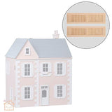 Set of 2pcs Handmade 1/12 Dollhouse Wooden Shutters DIY Window Furniture Accessories