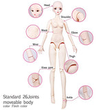 ICY Fortune Days 24 inch 1/3 Scale Nordic Girl Series Ball Jointed Doll BJD with 26 Move Joints, 3D Eyes and Eyelashes, Lifelike Makeup, Best Gift for Girl as Brithday, Chritmas Gift (Yunina)