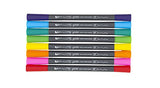 Yoobi Double-Sided Markers 8-Pack | Double-End, Fine & Brush Tips | Washable | Non-Toxic | Great for Coloring or Caligraphy