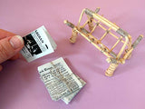 Miniature Magazine Rack Stand with Newspapers. Handmade Wicker Dollhouse Furniture