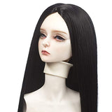 MUZI WIG SD BJD Doll Hair Wigs, Heat Resistant Fiber Long Straight Natural Color Doll Wig BJD Doll Wig for 1/3 BJD/SD Doll (1B)