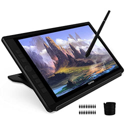 Drawing Tablet with Screen 15.6 Inch 2-in-1 Graphics Tablet Drawing Monitor Pen Display 1080P HD IPS Screen with Stand and 8192 Levels Battery-Free Stylus Compatible for Window/Mac