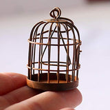 BARMI Miniature Dollhouse Birdcage Ornament Model Home Desktop Decor Kids Toy Gift,Perfect DIY Dollhouse Toy Gift Set Iron Rusty