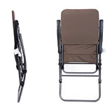 Timber Ridge Smooth Glide Lightweight Padded Folding Rocking Chair for Outdoor Support 300lbs