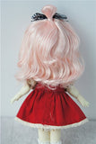 JD375 5-6inch 13-15CM Updo Synthetic Mohair BJD Wigs 1/8 Lati Yellow Doll Hair and Accessories (Peach Pink)