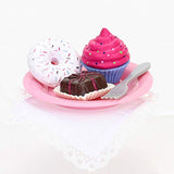 Sophia's Doll Food Treats for 18 inch Dolls Playset Accessories Include a Complete Dessert Set with Miniature Cupcakes, Donuts, Petit Fours, Plats, Utensils and More